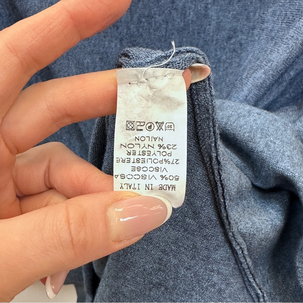 Bella Amore Viscose blend Blue Women's Top Jersey, size S-XL - Picture 2 of 5